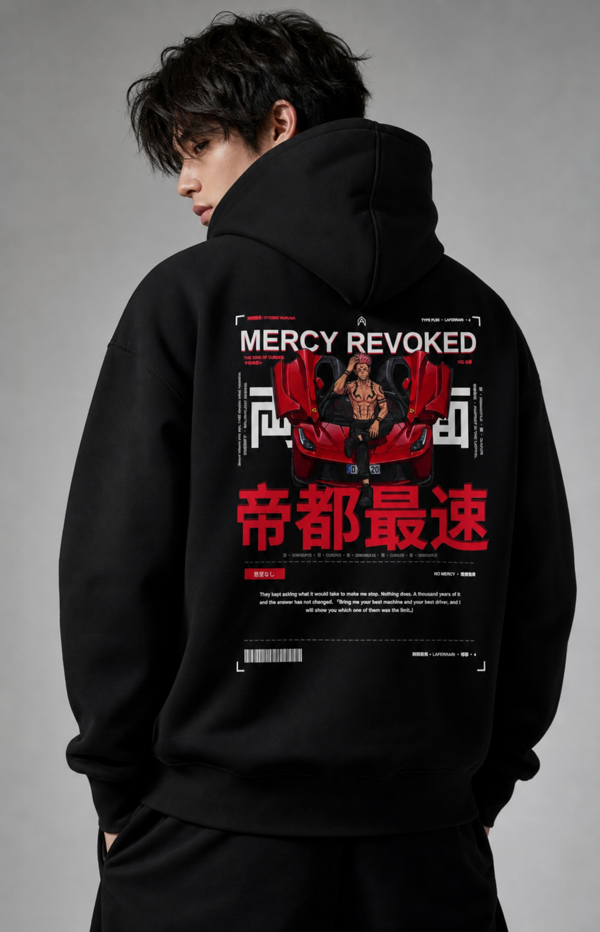 Sukuna X LAFERRARI Tokyo Speed Graphic Hoodie